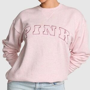 Pink Logo Campus Sweatshirt Sparkle NWT L